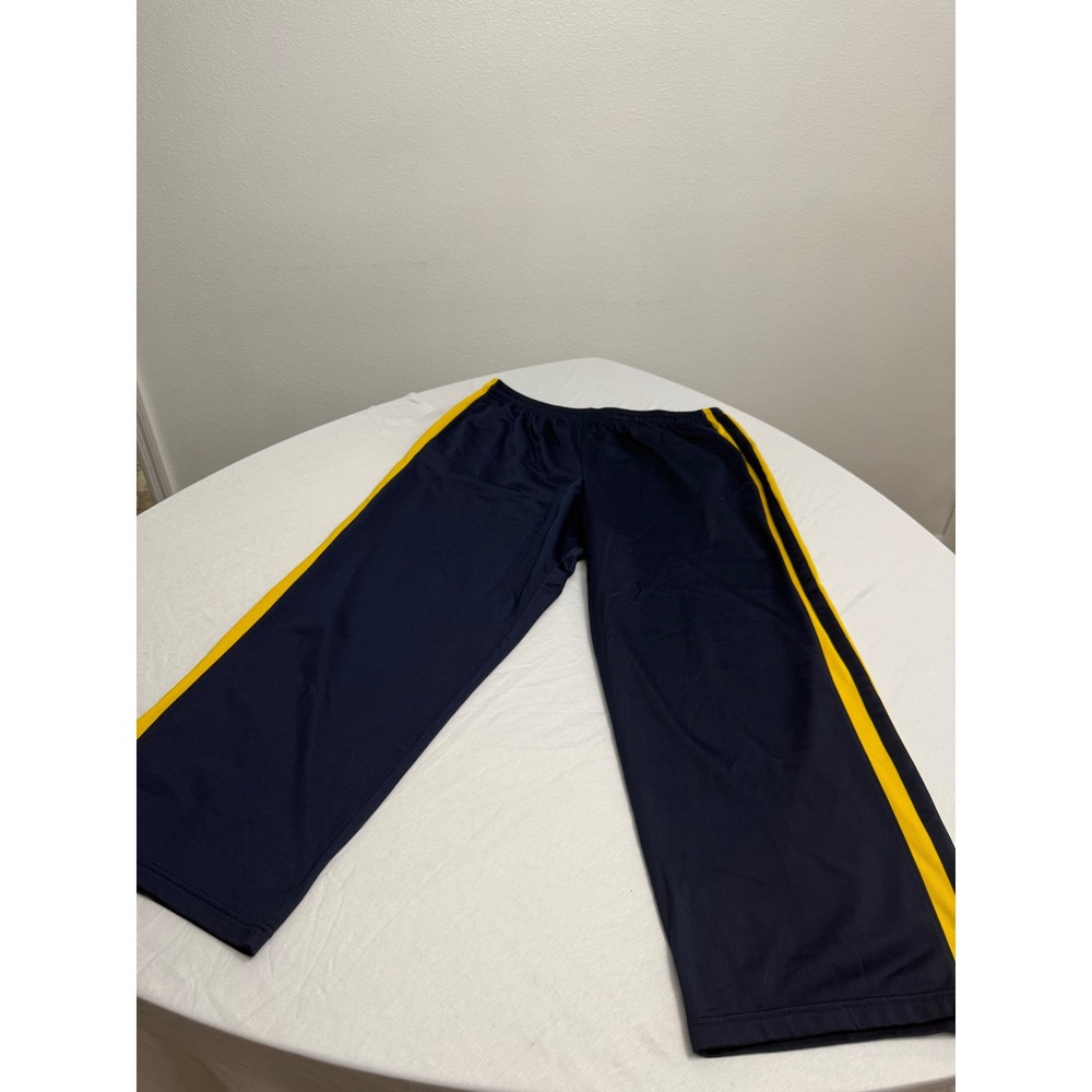 C9 by Champion Mens Track Pants Navy Blue Yellow Side Stripe XL Athletic Active